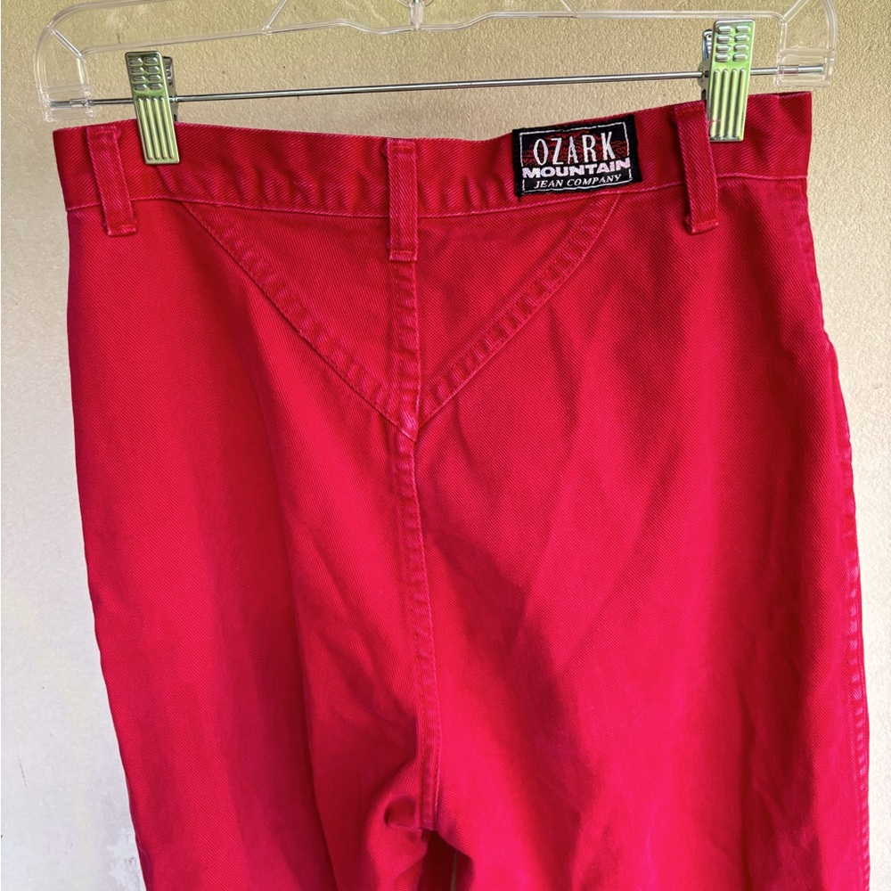 Vintage ozark mountain red wash jeans